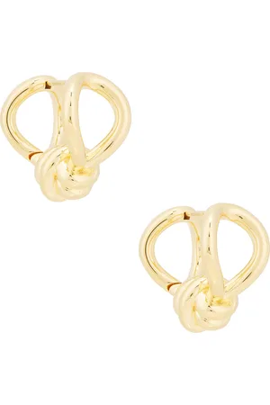 Bottega Veneta Hoop Earrings in Gold - Metallic Gold. Size all.