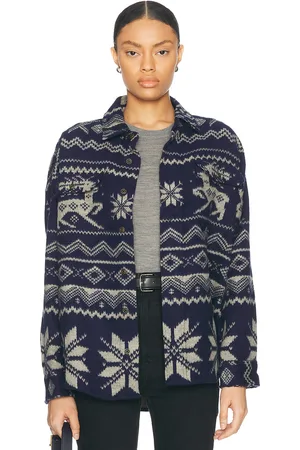 Ralph Lauren Long Sleeve Shirt in 1798 Holiday Jacquard - Navy. Size L (also in M, S, XS).