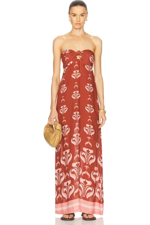 Adriana Degreas Vintage Lily Long Dress in Unique - Brick. Size M (also in ).