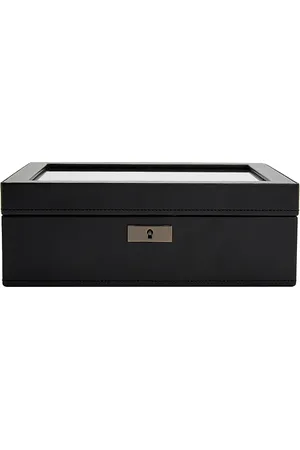Wolf Axis 8 Piece Watch Box in Powder Coat - Black. Size all.