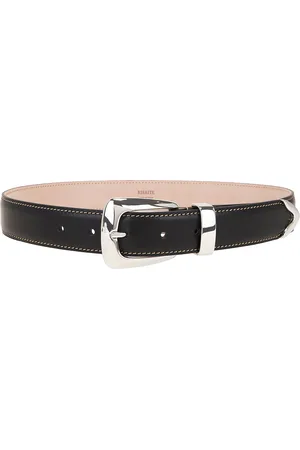 Khaite Benny 30mm Belt in Dark Brown & Off White - Brown. Size 70 (also in 75, 80, 85, 90).