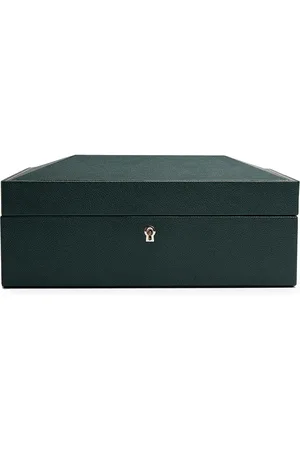 Wolf British Racing 8 Piece Watch Box in Green - Green. Size all.