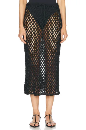 Haight Knit Moana Skirt in Black - Black. Size L (also in M, S, XS).