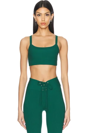 YEAR OF OURS Ribbed Sports Bra in Forest - Dark Green. Size S (also in XS).