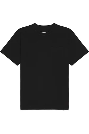 SACAI Side Zip T-Shirt in Black - Black. Size 2 (also in 3, 4).