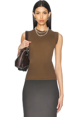 Acne Studios Etch Tank Top in Mud Brown - Brown. Size M (also in S, XS).