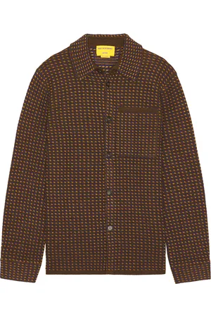Guest In Residence Tweed Workshirt in Chestnut Combo - Brown. Size M (also in S).