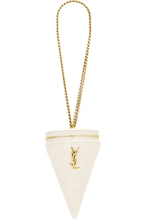 Saint Laurent Bag Charm in Crema Soft - Cream. Size all.