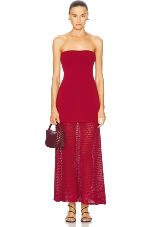 POSSE Romy Dress in Chilli in Chili - Red. Size L (also in M, S, XS).