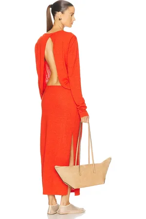 CHRISTOPHER ESBER Straccio Knitted Cutaway Dress in Red - Red. Size L (also in M, S, XS).