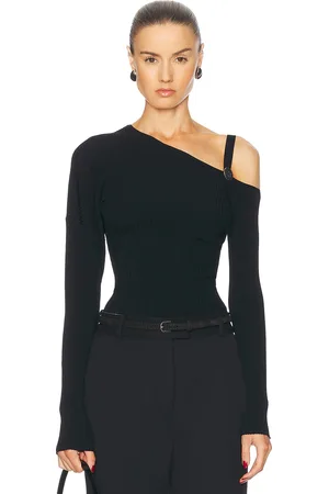 Moschino Party Long Sleeve Top in Black - Black. Size L (also in M, S, XS).