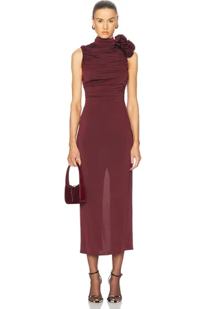 MAGDA BUTRYM Sleeveless Midi Dress in Bordeaux - Burgundy. Size 38 (also in ).