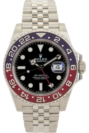 Rolex GMT-Master II Steel Pepsi Bezel Automatic Dial Watch in Silver - Metallic Silver. Size all.