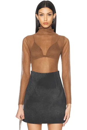 SER.O.YA Piper Sweater in Camel - Brown. Size L (also in M, S, XL, XS).