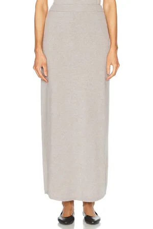 TOVE Nellie Knitted Skirt in Grey - Grey. Size L (also in M, S).