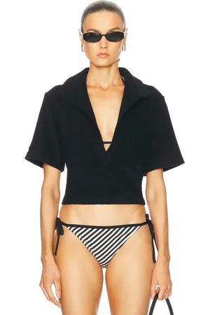 JOHANNA ORTIZ Misty Hem Top in Black - Black. Size L (also in XS).
