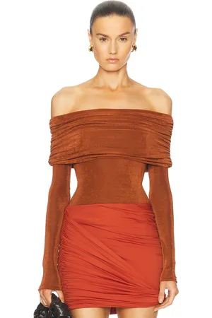 SER.O.YA Nora Top in Toffee - Brown. Size L (also in M, S, XL, XS).