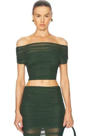SER.O.YA Marsh Top in Forest Green - Green. Size L (also in M, S, XL, XS).