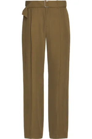 Simkhai Elvis Pleated Pull On Trousers in Olive - Green. Size L (also in M, S, XL/1X).