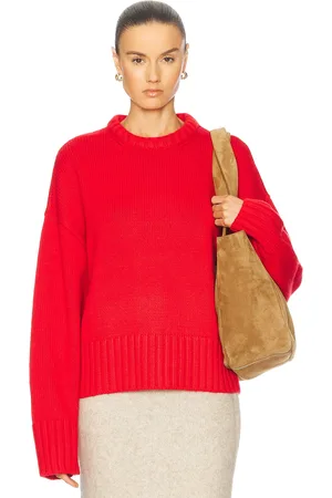 EAVES Liam Sweater in Tomato - Red. Size L (also in M, XL).