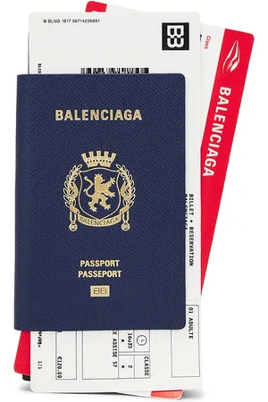 Balenciaga Passport Wallet in Passport Blue - Blue. Size all.