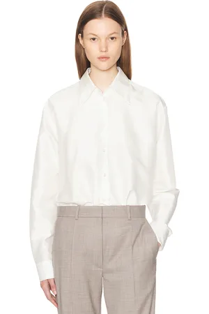 The Row Parave Shirt in Off White - White. Size 4 (also in 6).