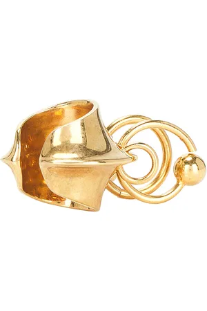 Jean Paul Gaultier Multiple Rings Ear Cuff in Gold - Metallic Gold. Size all.