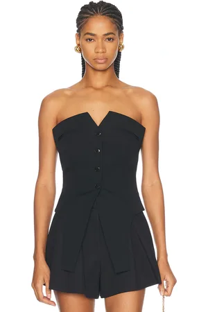 Alexander Wang Strapless Vest in Black - Black. Size 0 (also in 2, 4, 6, 8).