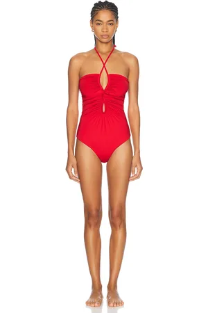 JOHANNA ORTIZ Coral Reef One Piece Swimsuit in Garnet Red - Red. Size XS (also in ).