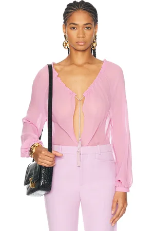 Tom Ford Long Sleeve Blouse in Vivid Pink - Pink. Size 34 (also in 36, 38, 40).