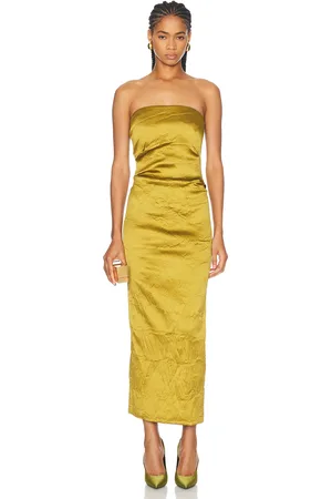 TOVE Kezia Dress in Gold - Metallic Gold. Size 34 (also in ).