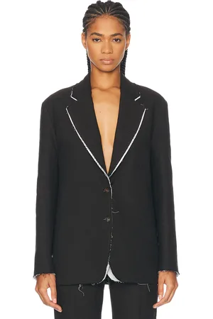 The Row Lysandre Jacket in Dark Brown Melange - Brown. Size 0 (also in ).