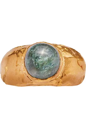 Simuero Fruto Ring in Yellow Gold & Green Glass - Metallic Gold. Size 7 (also in ).