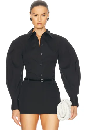 Carolina Herrera Full Sleeve Button Up Top in Black - Black. Size 2 (also in 6).