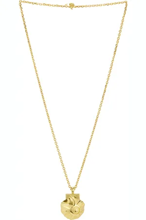 Emilio Pucci Shell Necklace in Oro Lucido & Satinat - Metallic Gold. Size all.