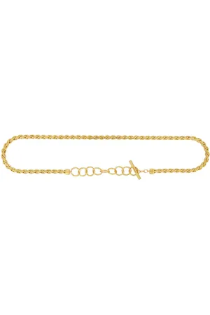 Saint Laurent Chain Belt in Oro Antico - Metallic Gold. Size 65 (also in 70, 75, 80, 85, 90).