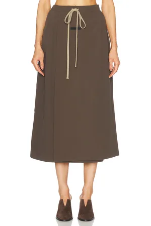 FEAR OF GOD Military Nylon Wrap Skirt in Brown - Brown. Size M (also in S, XS).