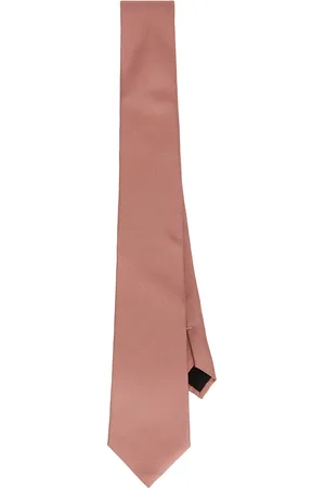 Saint Laurent Twill Tie in Old Rose - Pink. Size all.