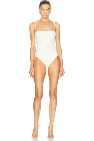 JOHANNA ORTIZ Whispering Tides One Piece Swimsuit in Ecru - Cream. Size XS (also in ).