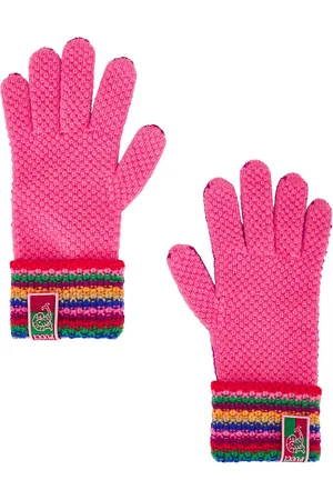Emilio Pucci Wool Gloves in Multicolor - Pink. Size L (also in M, S).