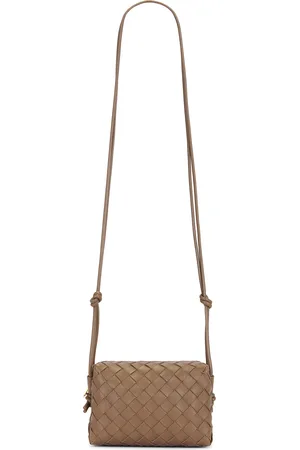 Bottega Veneta Mini Loop Bag in Pinecone & Gold - Brown. Size all.