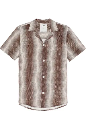 Oas Merlot Echo Cuba Net Shirt in Red - Red. Size M (also in S, XL/1X).