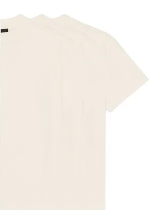 FEAR OF GOD 3 Pack Essential Tee in Shell - Cream. Size L (also in M, S, XL).