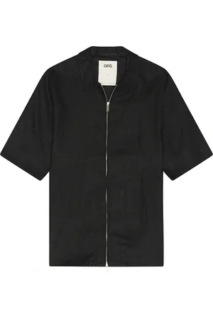 Oas Nero Zack Linen Shirt in Black - Black. Size S (also in L).