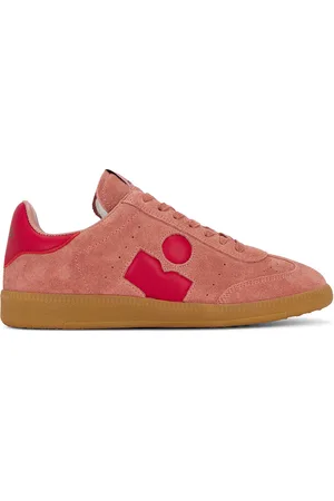 Isabel Marant Bryce Sneaker in Faded Pink & Red - Pink. Size 36 (also in 37, 38, 39, 40, 41).