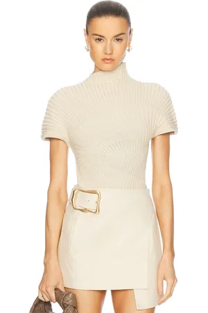 Cult Gaia Annemie Knit Top in Beach - Beige. Size S (also in ).