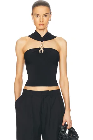 Cult Gaia Chris Knit Top in Black - Black. Size L (also in ).