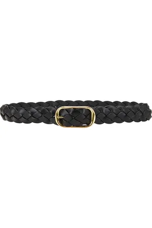 NILI LOTAN Braided Reine Belt in Black - Black. Size 65 (also in 70, 75, 85, 90).
