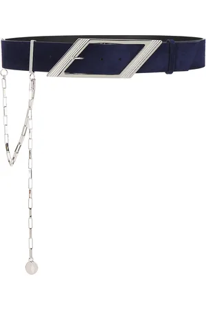 The Attico Belt in Navy Blue - Navy. Size L (also in M, S).