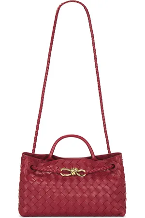 Bottega Veneta East West Andiamo Bag in Rosewood & Muse Brass - Red. Size all.